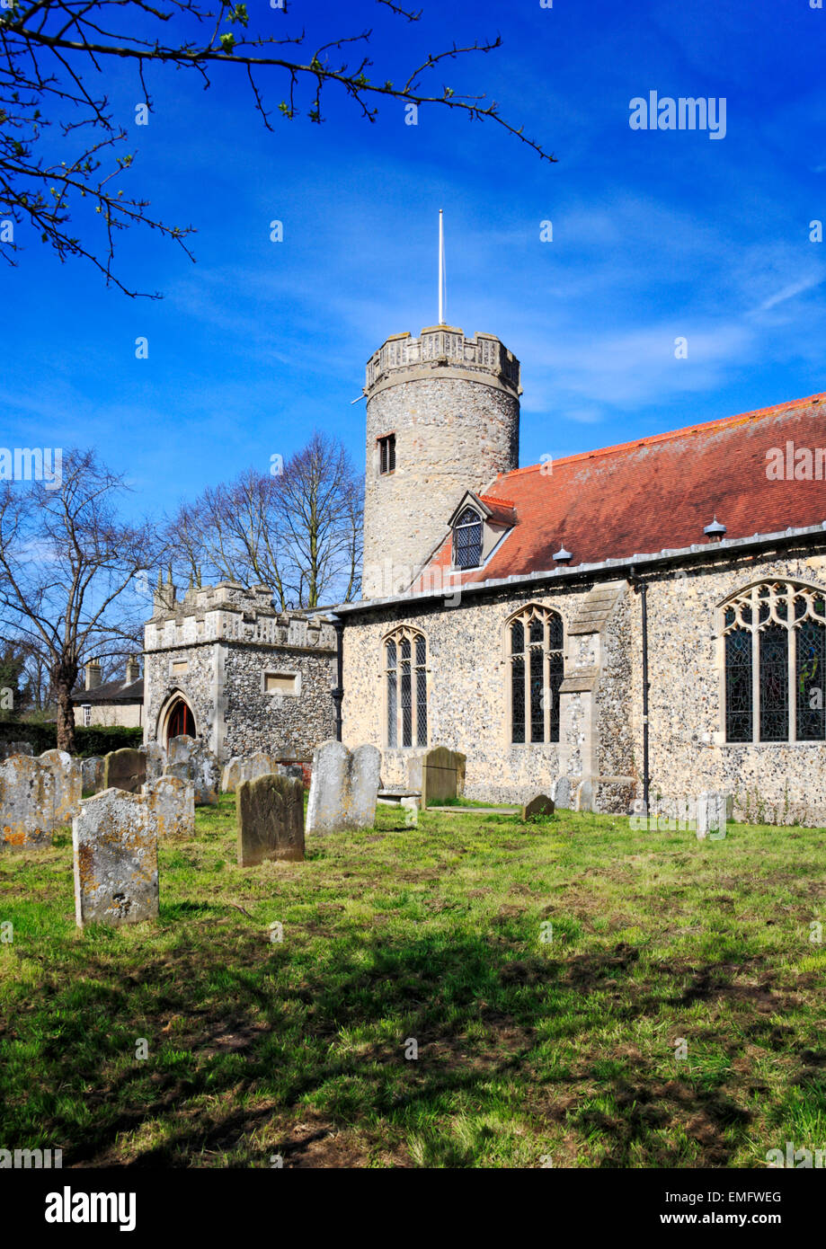 A view of the church of Holy Trinity at Bungay, Suffolk, England