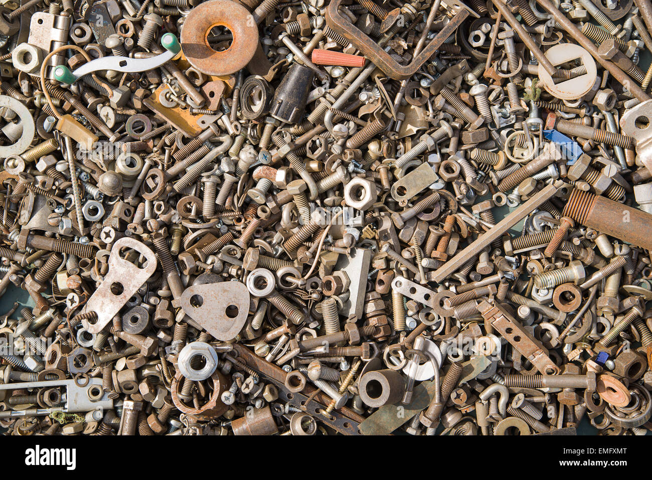 A lot of old bolts and nuts. Hardware Stock Photo Alamy