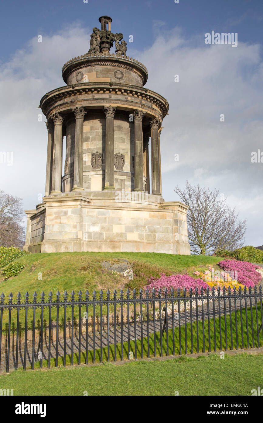 Dugald Stewart Monument on Calton Hill, Edinburgh, UK Stock Photo