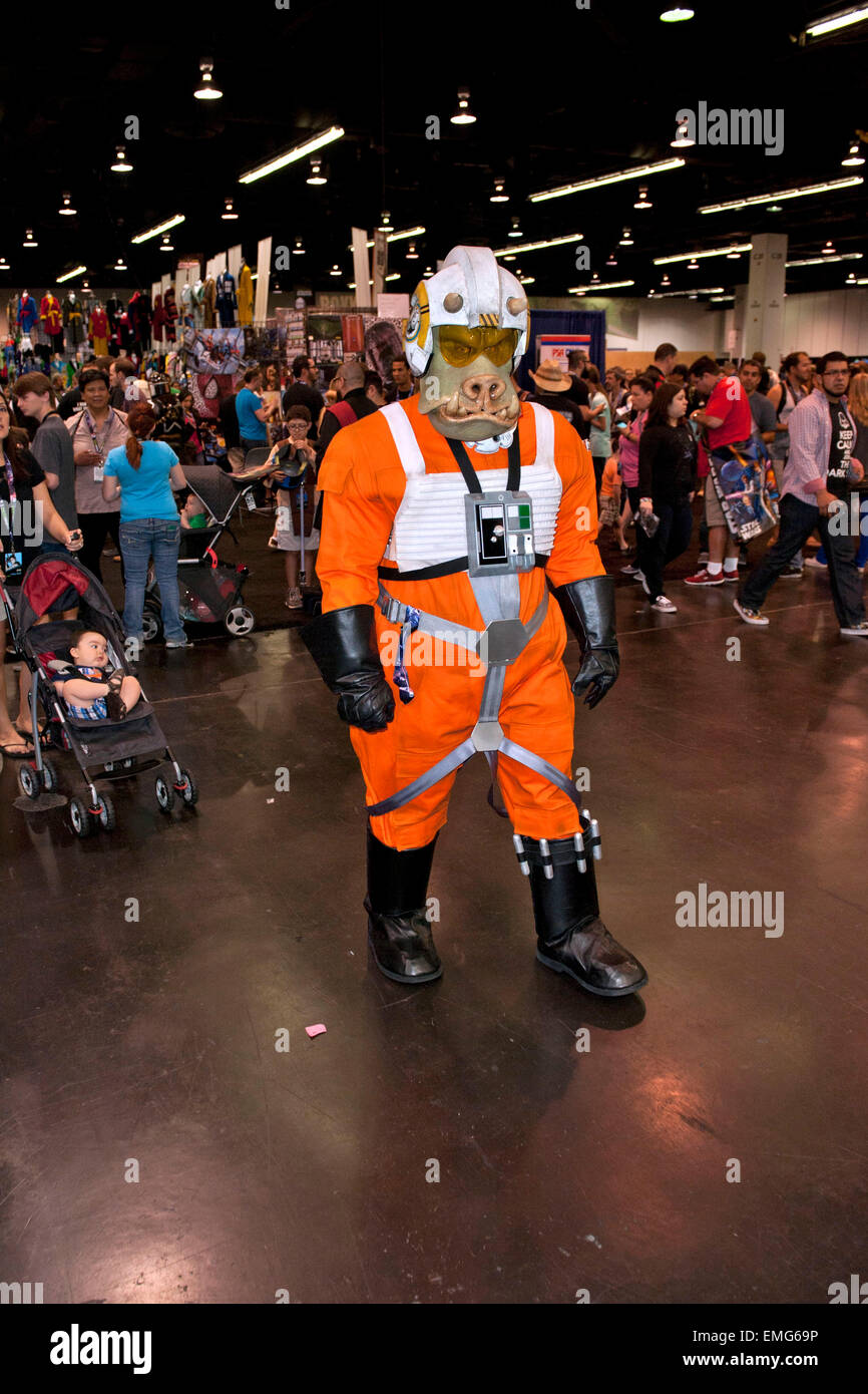 Anaheim. 19th Apr, 2015. Star Wars fan at the Star Wars Celebration on April 19, 2015 in Anaheim./picture alliance © dpa/Alamy Live News Stock Photo