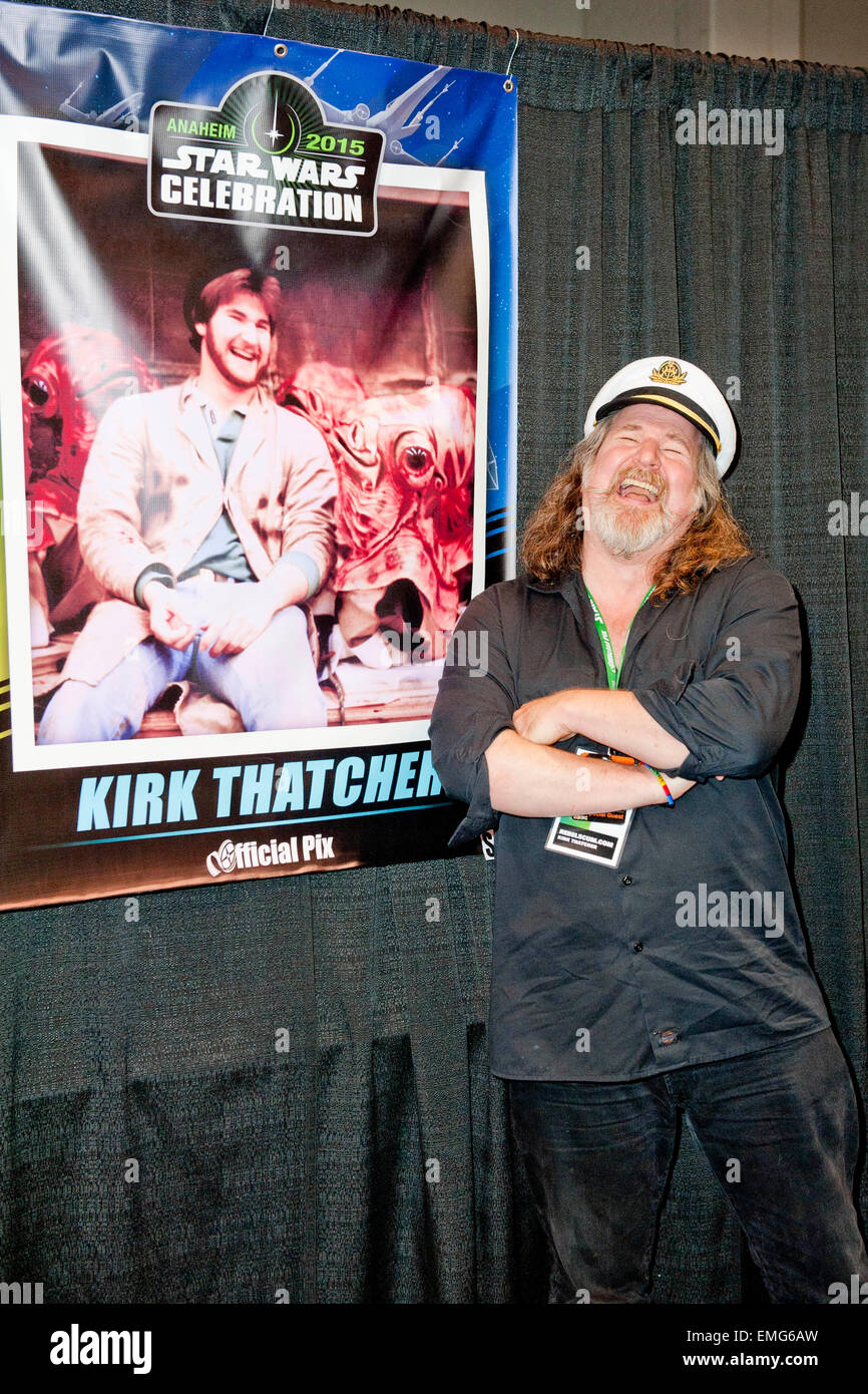 Anaheim. 19th Apr, 2015. Kirk R. Thatcher at the Star Wars Celebration on April 19, 2015 in Anaheim./picture alliance © dpa/Alamy Live News Stock Photo