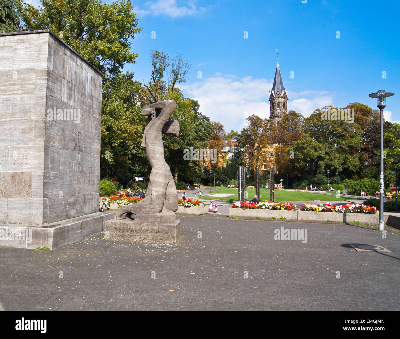 Merorial to the victims of National Socialism by Herbert Volwahsen Deweerthschen Garten, Wuppertal, Nordrhein-Westfalen, Germany Stock Photo