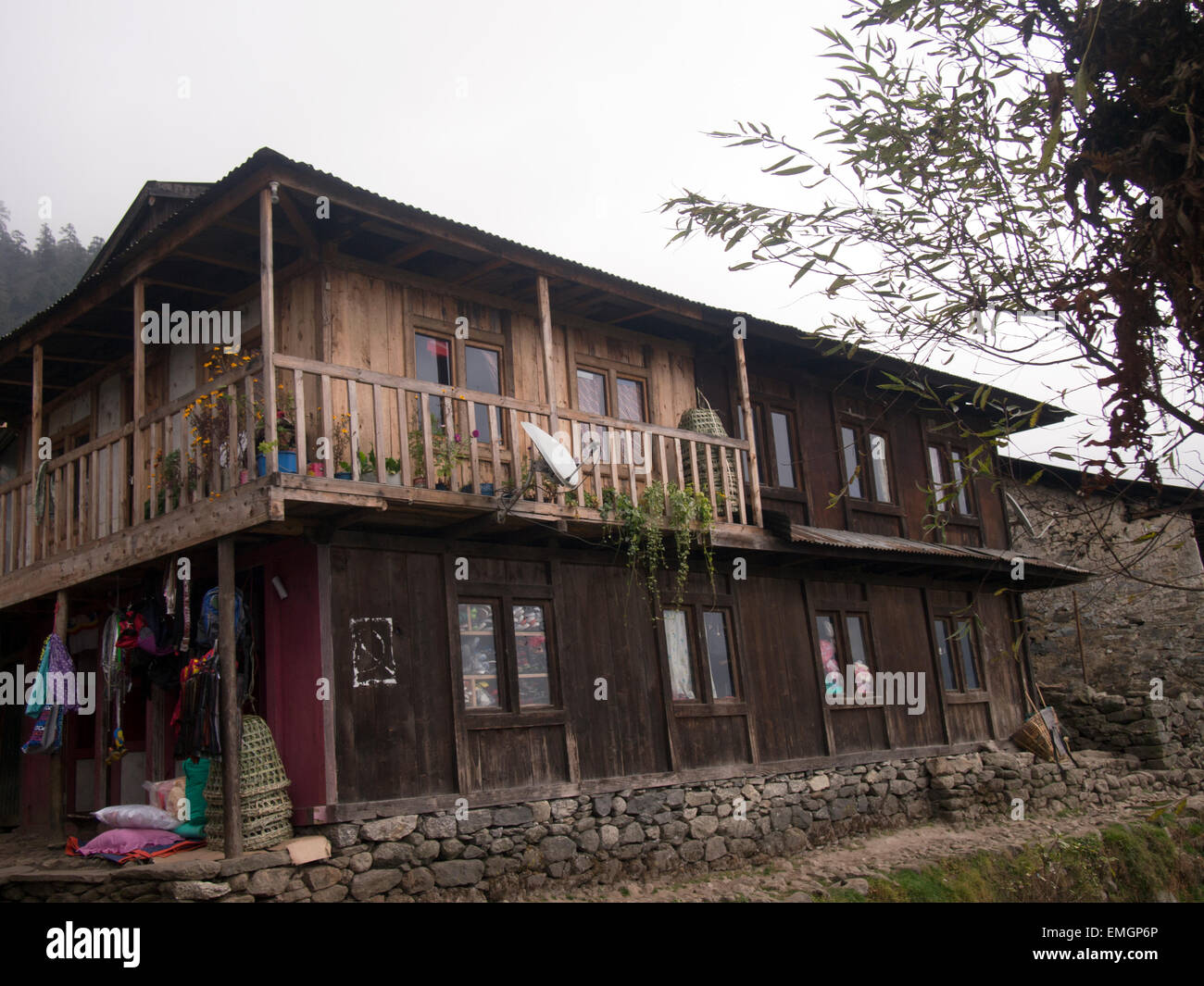 Trekkers Guest House Himalayas Lukla Nepal Asia Stock Photo
