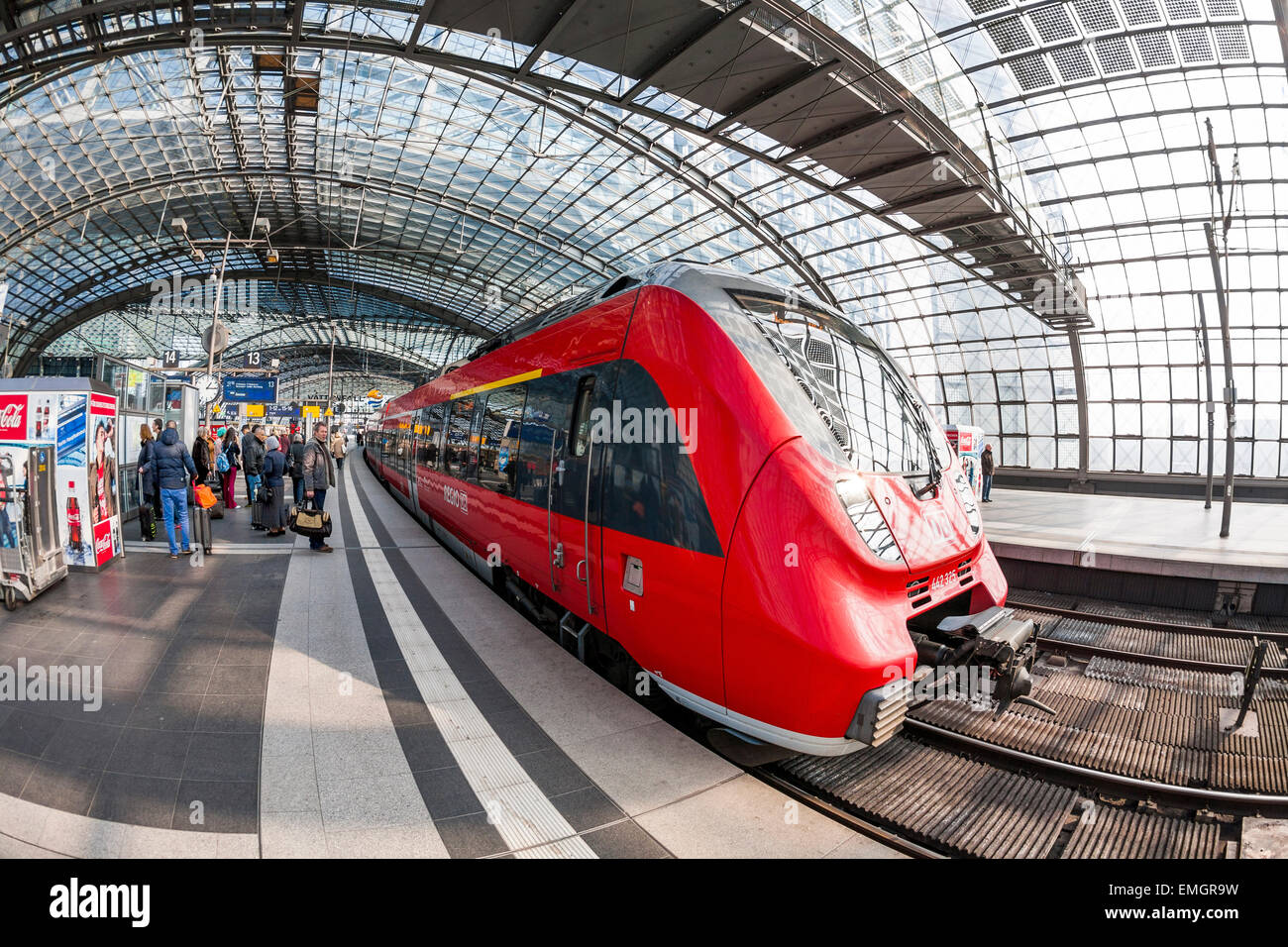 Hauptbahnhof Platform 13 Berlin Germany Stock Photo Alamy