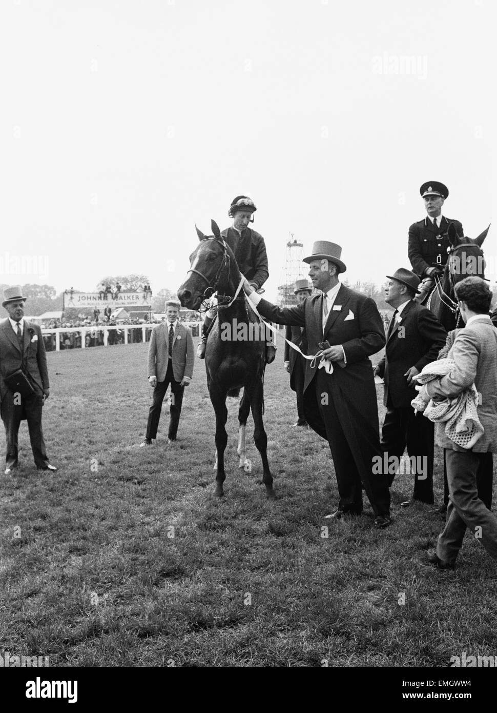 1965 Epsom Derby horse race. French horse Sea Bird II and jockey Pat ...
