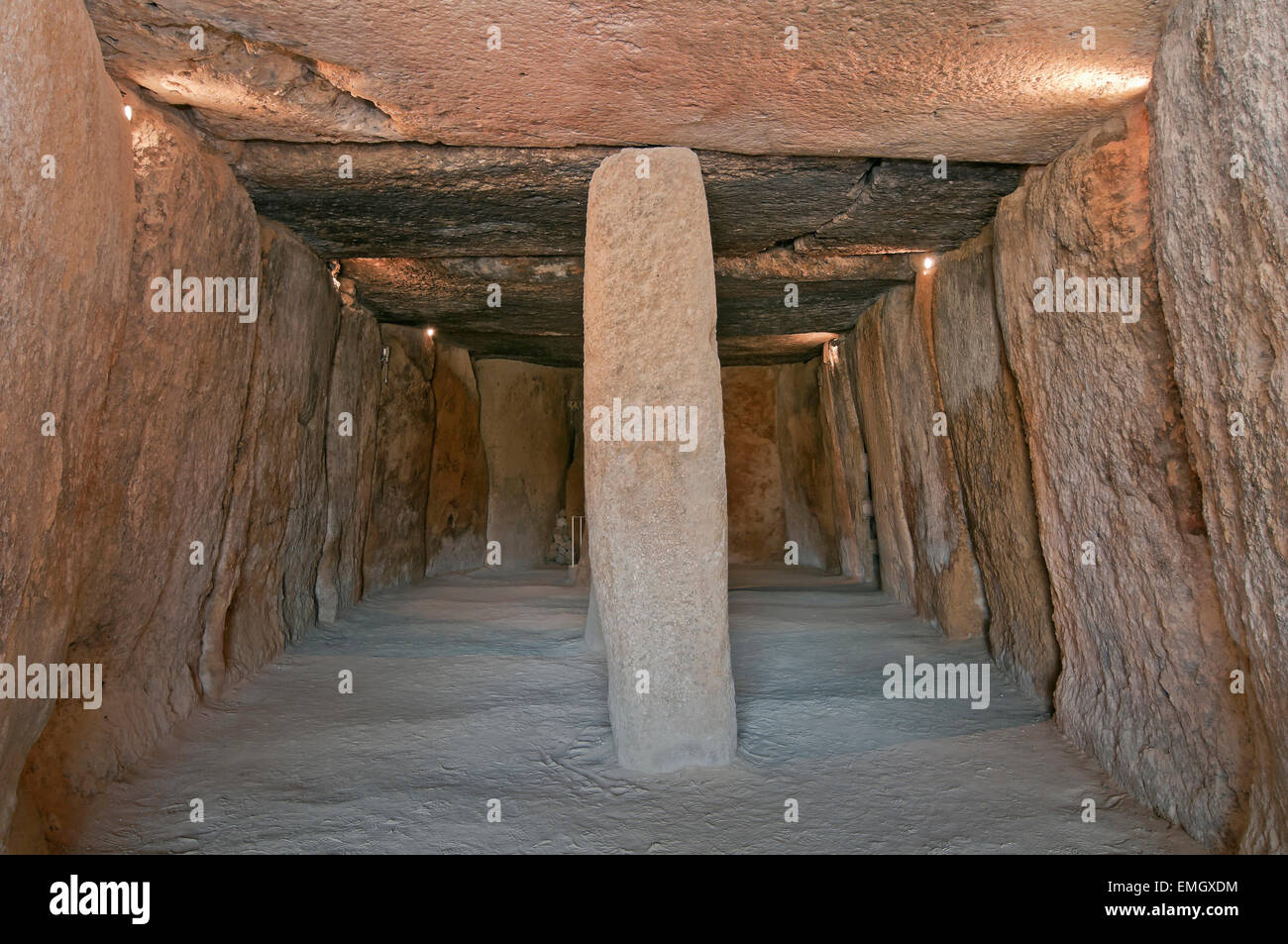Dolmen - Cueva de Menga, Antequera, Malaga province, Region of Andalusia, Spain, Europe Stock Photo