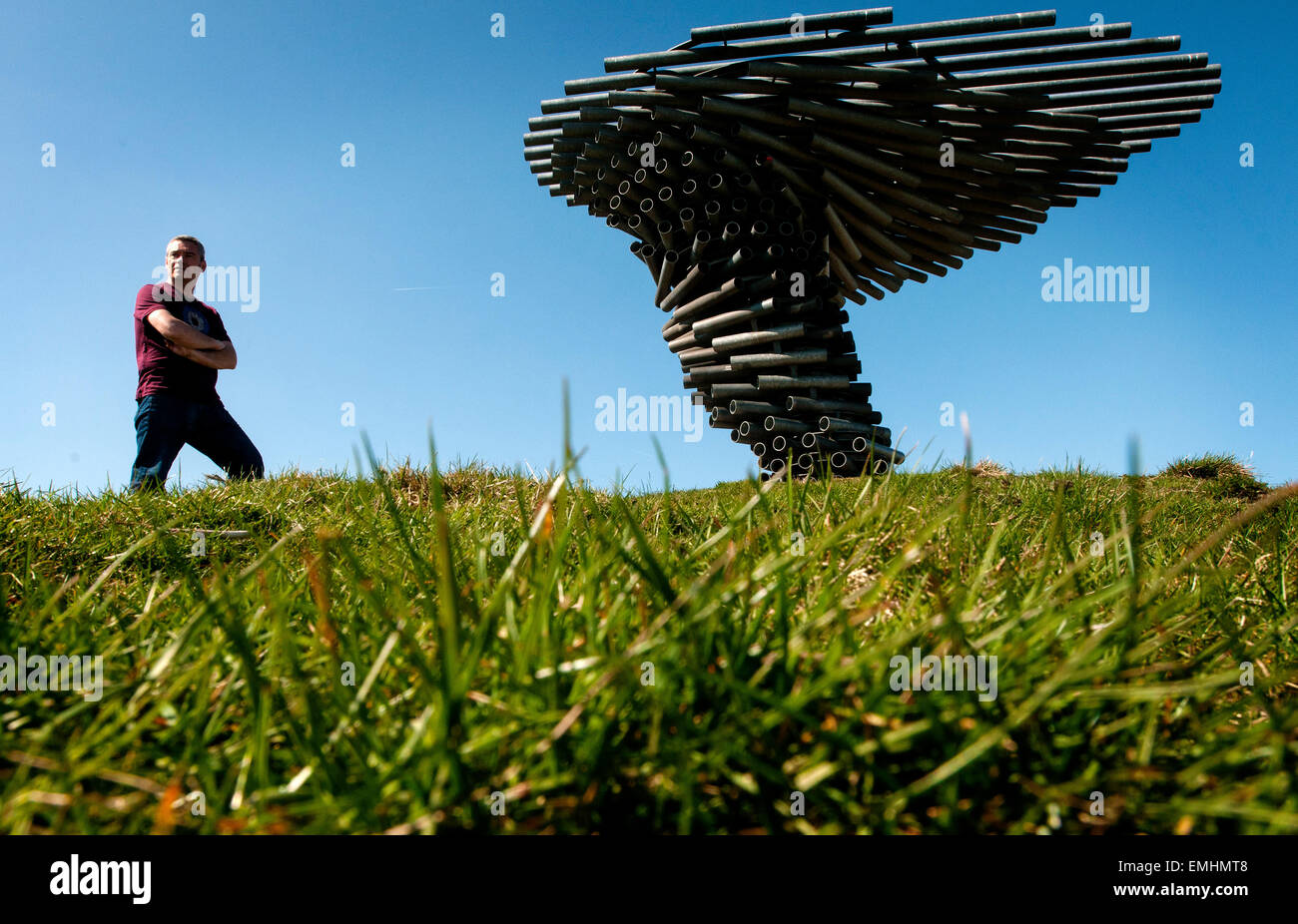 The Singing Ringing Tree panopticon, bathed in glorious Spring sunshine ...