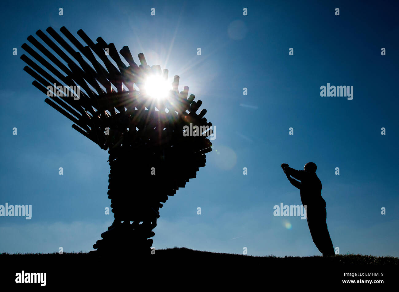 The Singing Ringing Tree panopticon, bathed in glorious Spring sunshine ...