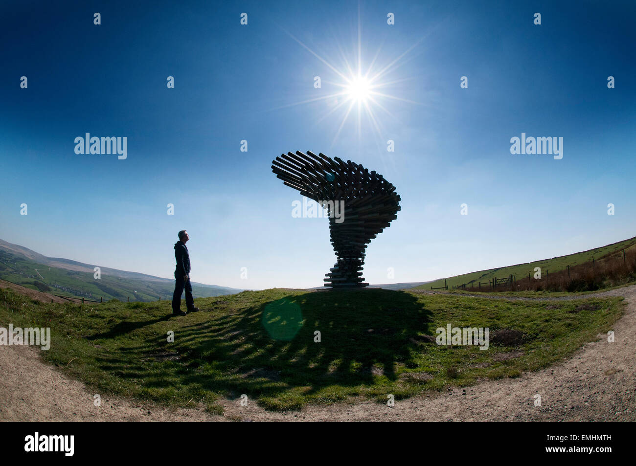 The Singing Ringing Tree panopticon, bathed in glorious Spring sunshine ...