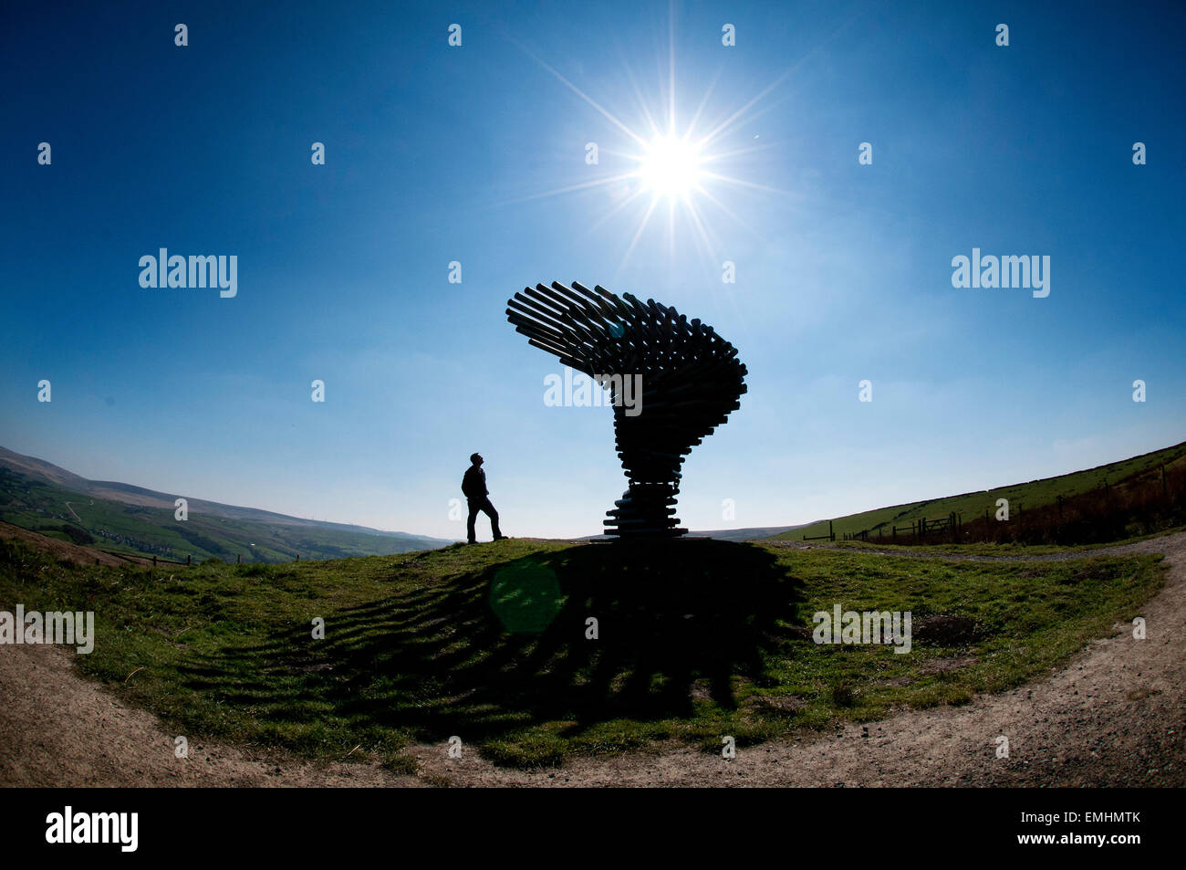 The Singing Ringing Tree panopticon, bathed in glorious Spring sunshine ...