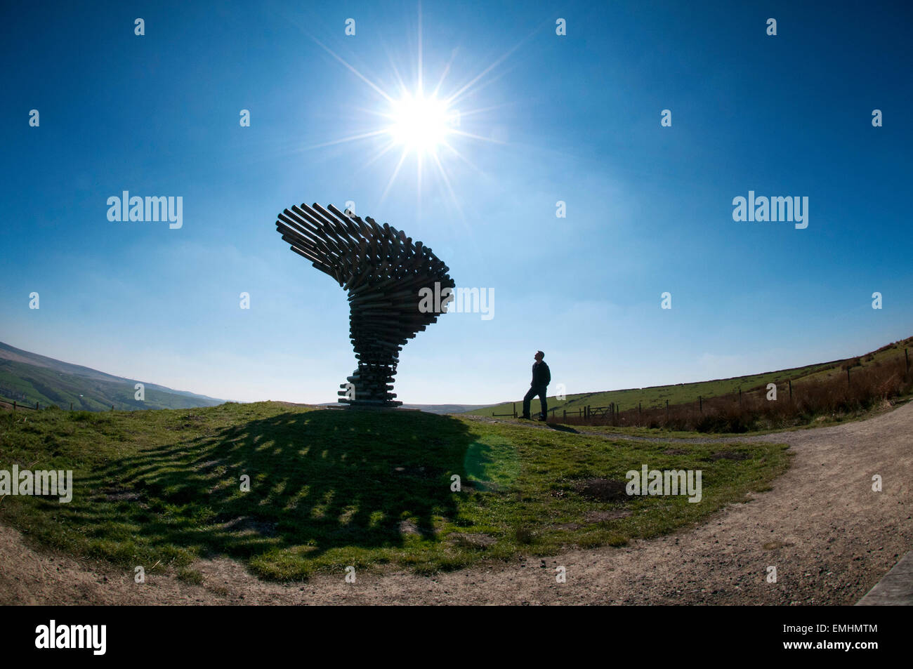 The Singing Ringing Tree panopticon, bathed in glorious Spring sunshine ...