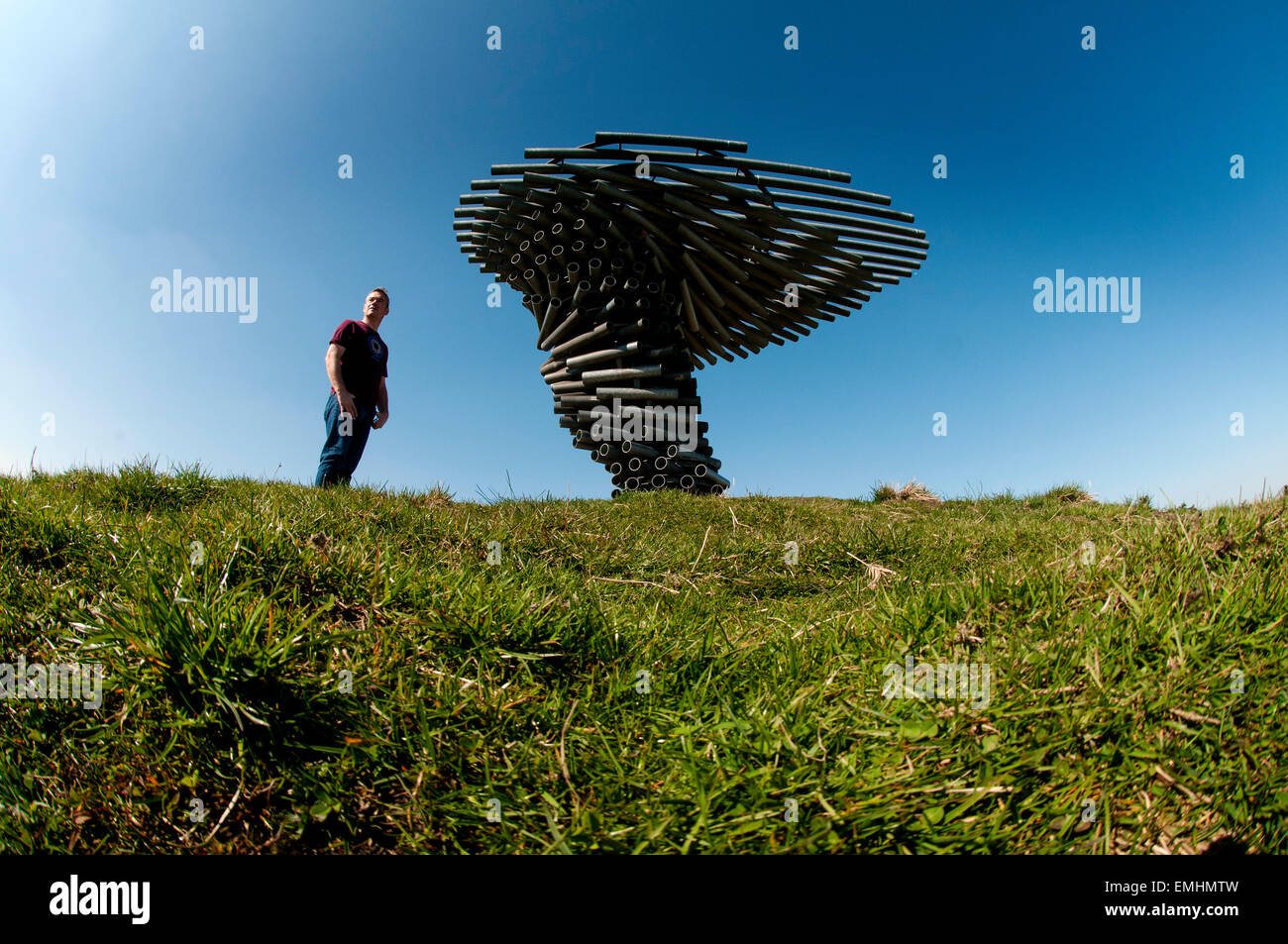 The Singing Ringing Tree panopticon, bathed in glorious Spring sunshine ...