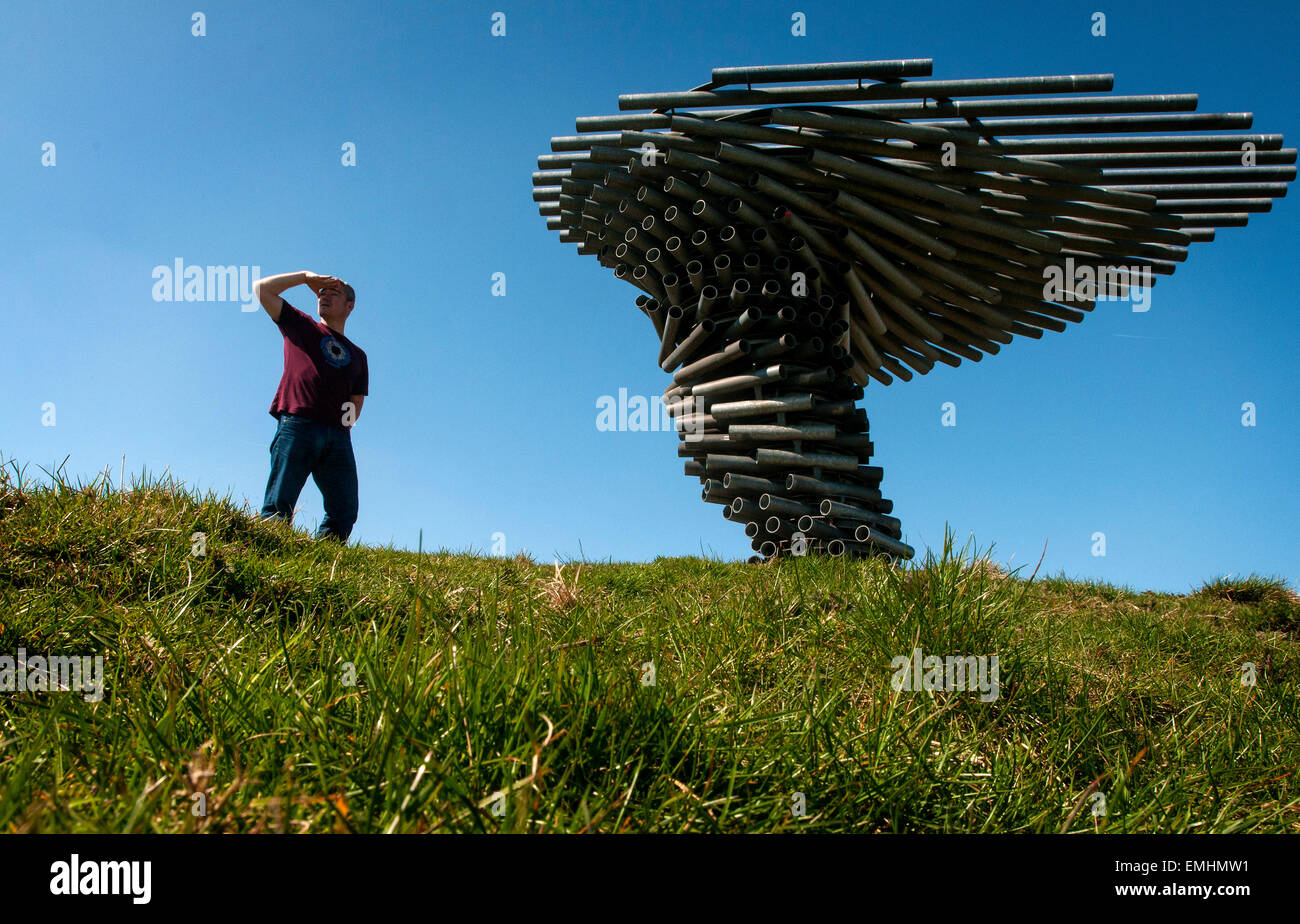 The Singing Ringing Tree panopticon, bathed in glorious Spring sunshine ...
