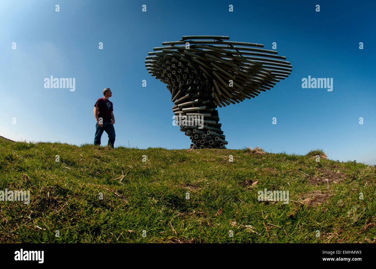 The Singing Ringing Tree panopticon, bathed in glorious Spring sunshine ...