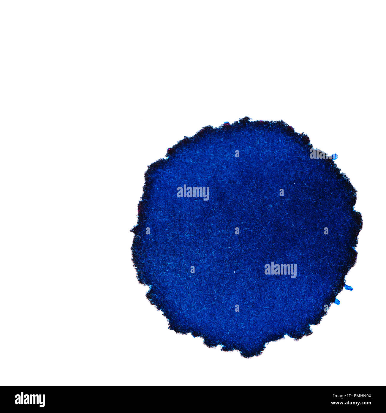 Color blue ink stain on a white background. Elements of graphic design ...