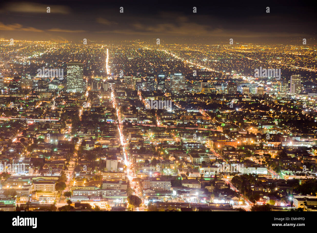 LOS ANGELES, CA JANUARY 24 Los Angeles city lights in Los Angeles