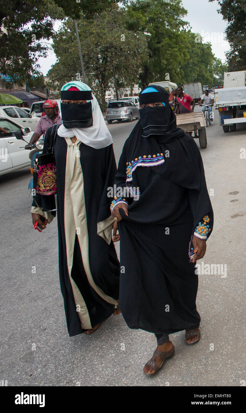 women in traditional dresses in Zanzibar Stock Photo Alamy