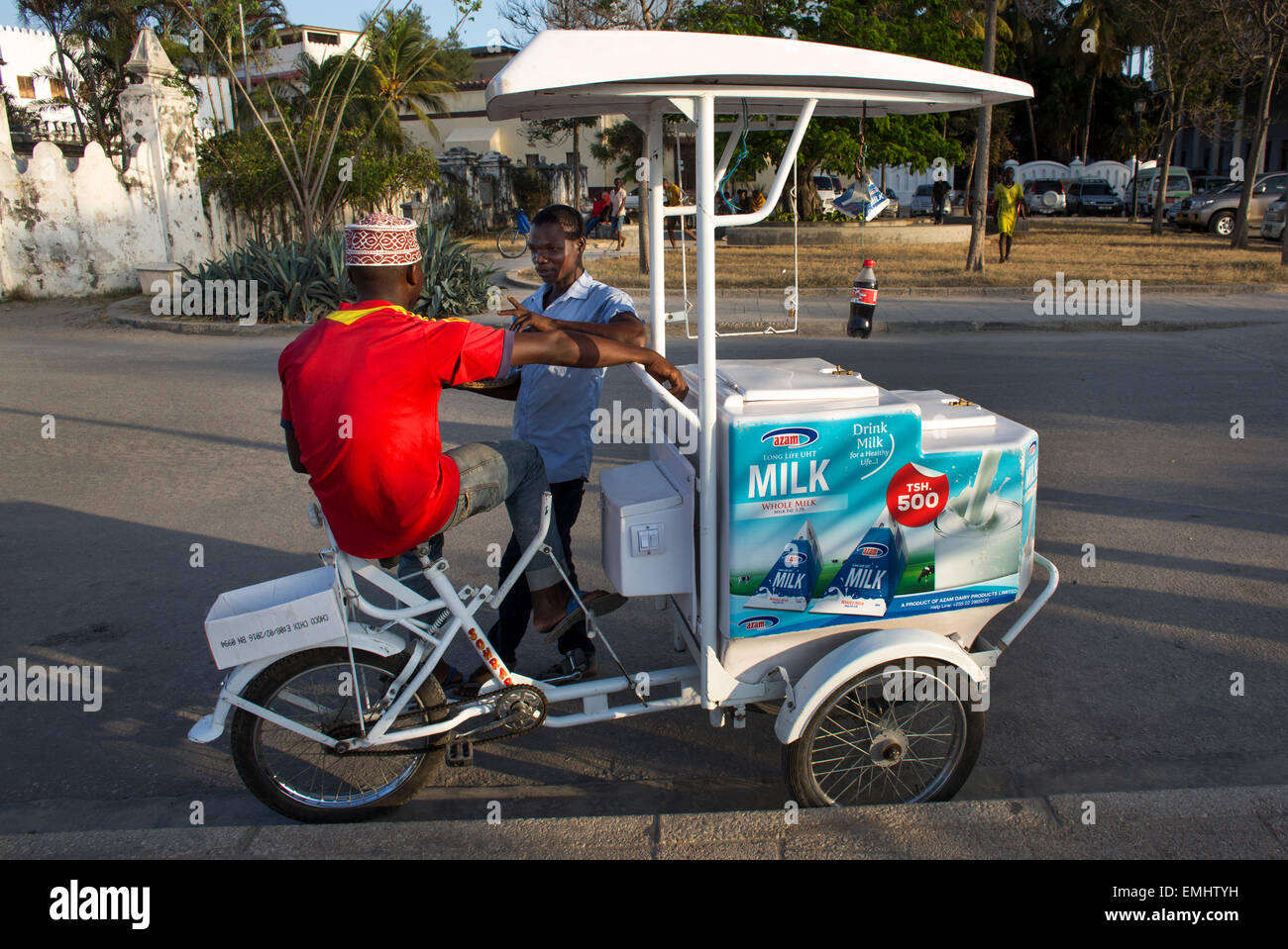 ice cream vendor in hanzibar Stock Photo Alamy