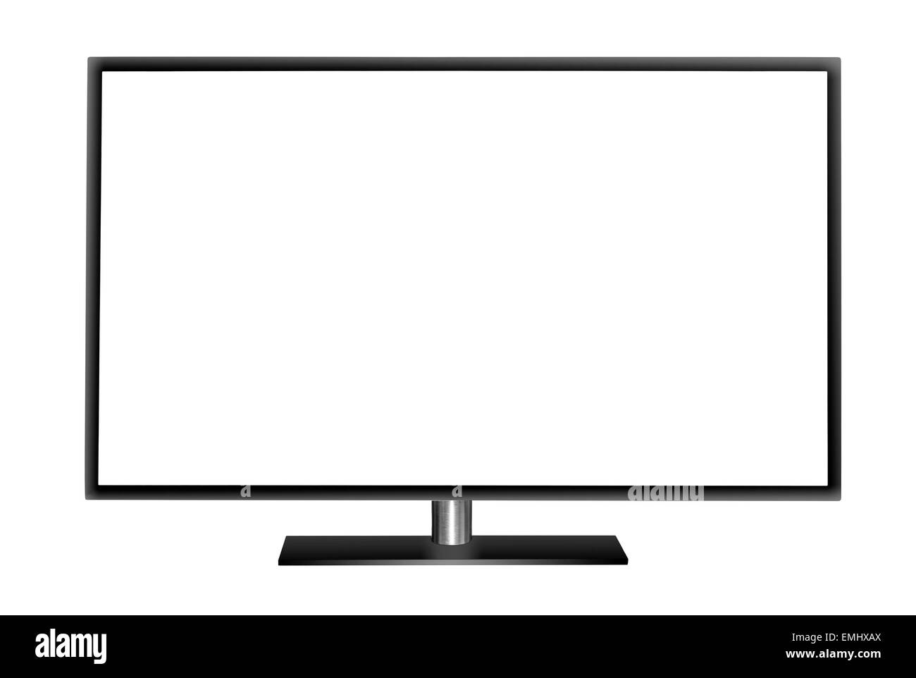 Modern blank flat screen TV set Stock Photo Alamy