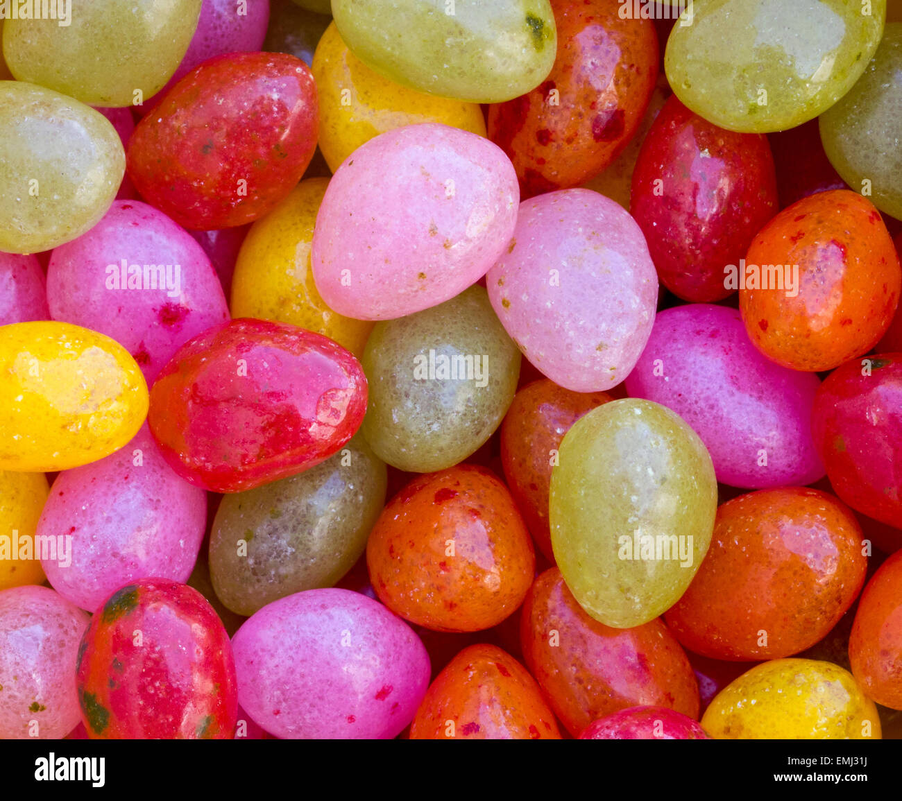 Colourful jelly bean eggs Stock Photo