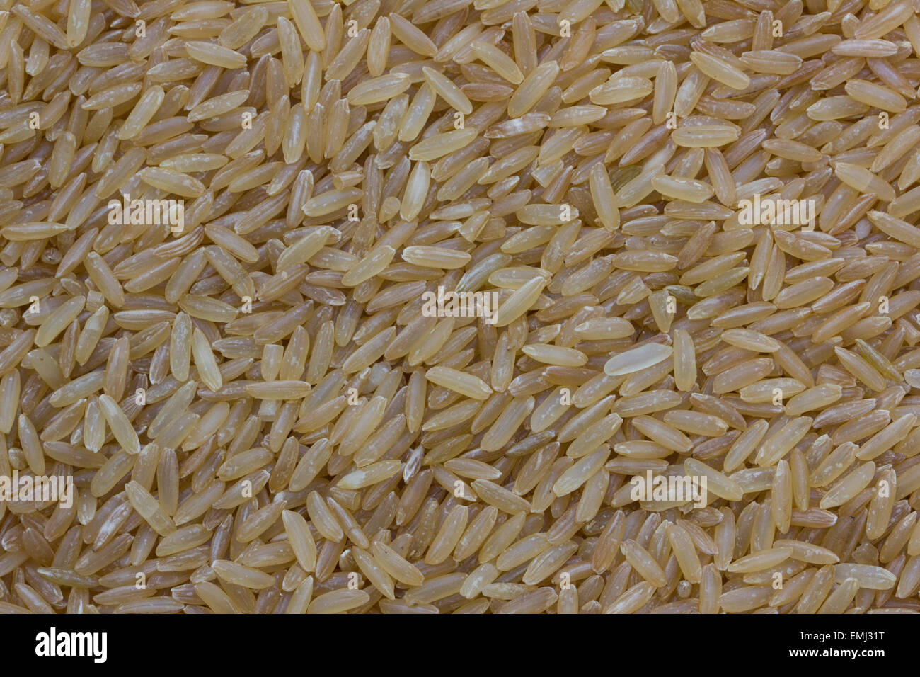 Close-up of brown wholegrain rice Stock Photo