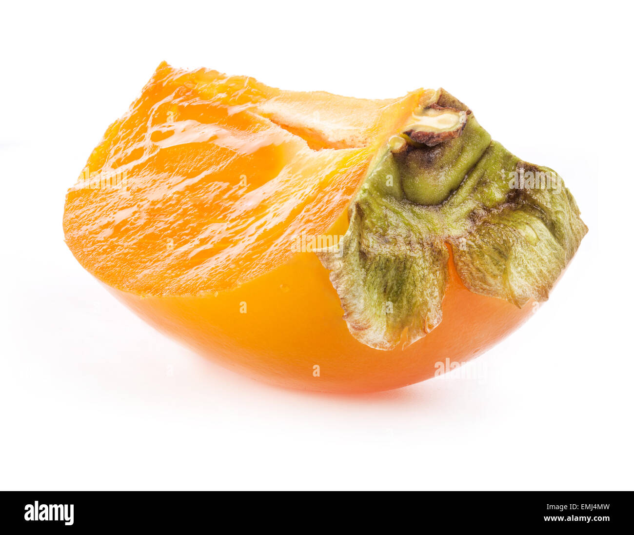 Persimmon isolated on white background, with clipping paths Stock Photo