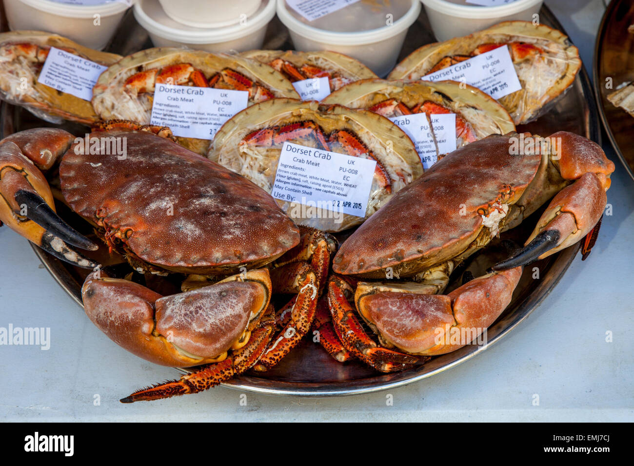 Fresh Crab For Sale At The Saturday Farmers Market In Heron Square