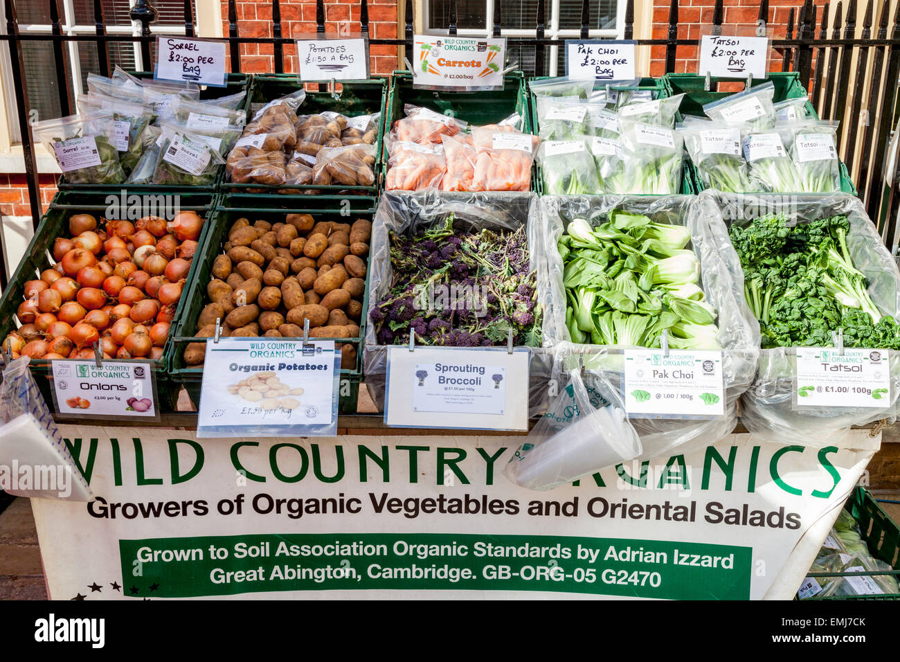 Organic Vegetables For Sale At The Saturday Farmers Market In Heron
