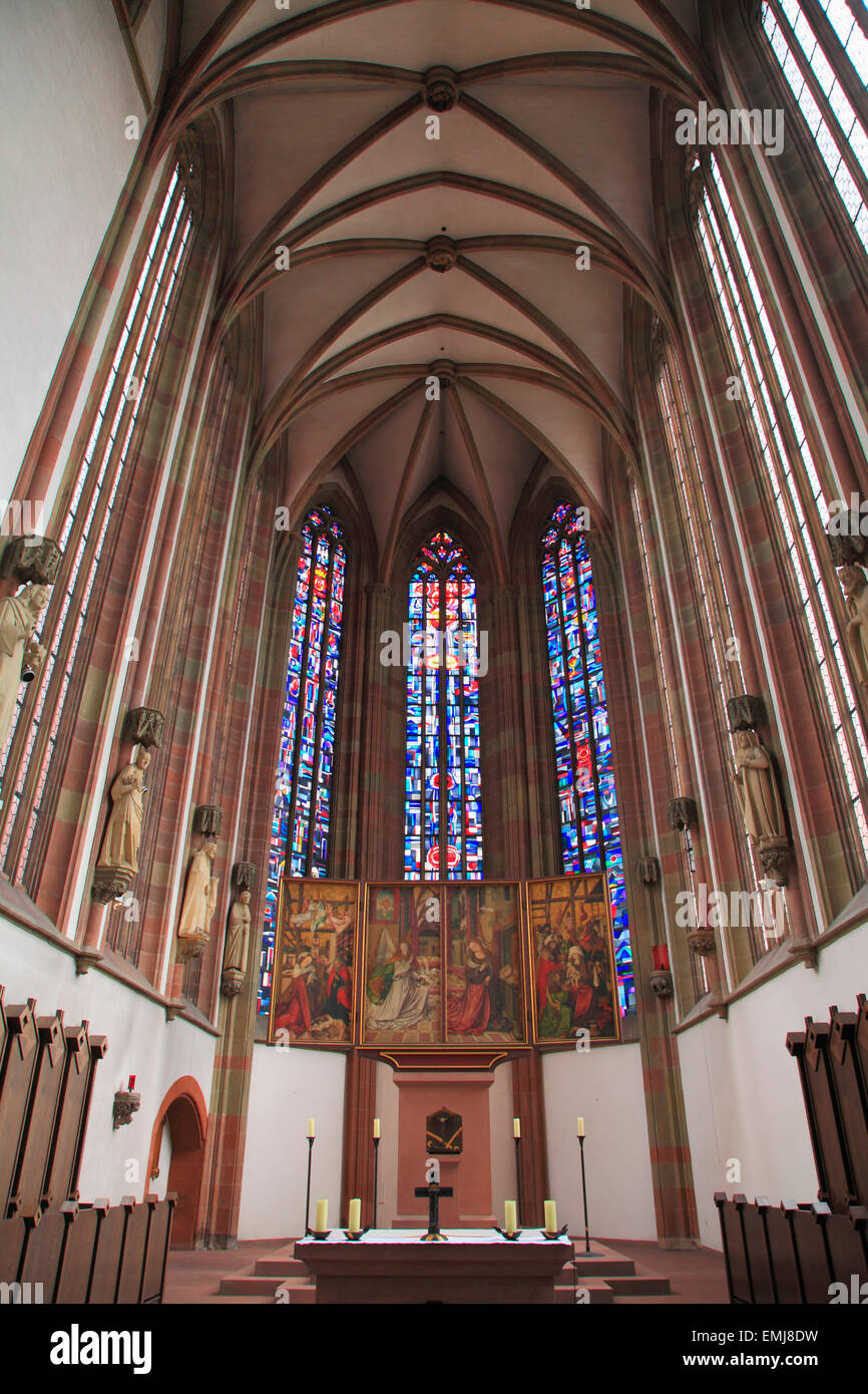 Germany Bavaria Würzburg St Mary's Chapel interior statues Stock Photo