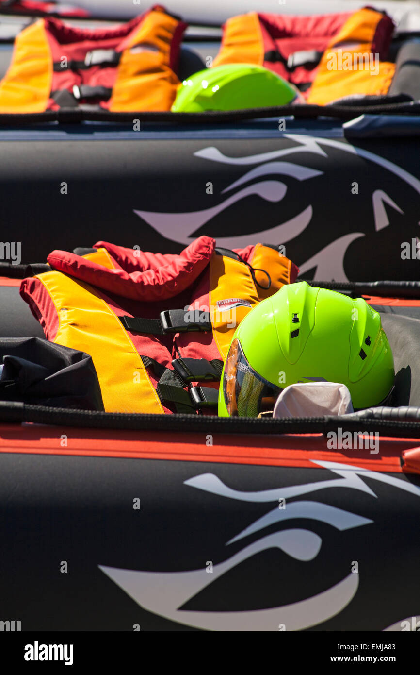 Stealth helmets and life jackets on Thundercat Zapcats at RYA