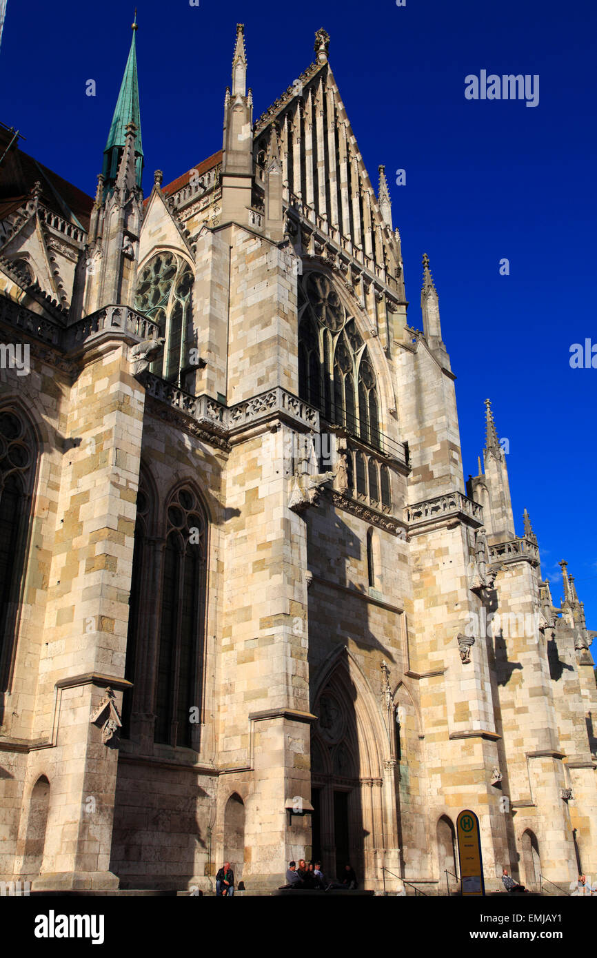 Germany, Bavaria, Regensburg, Dom, St Peter's Cathedral, Stock Photo