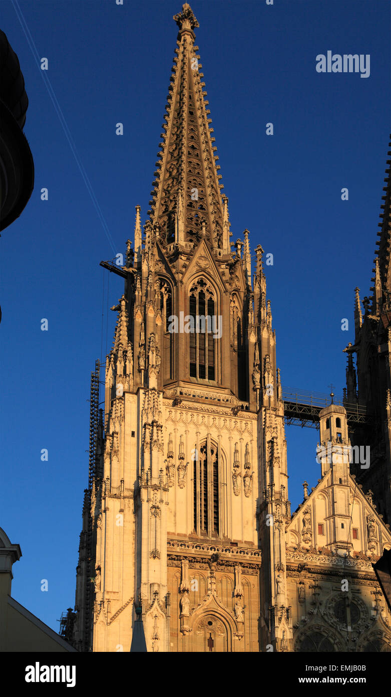 Germany, Bavaria, Regensburg, Dom, St Peter's Cathedral, Stock Photo