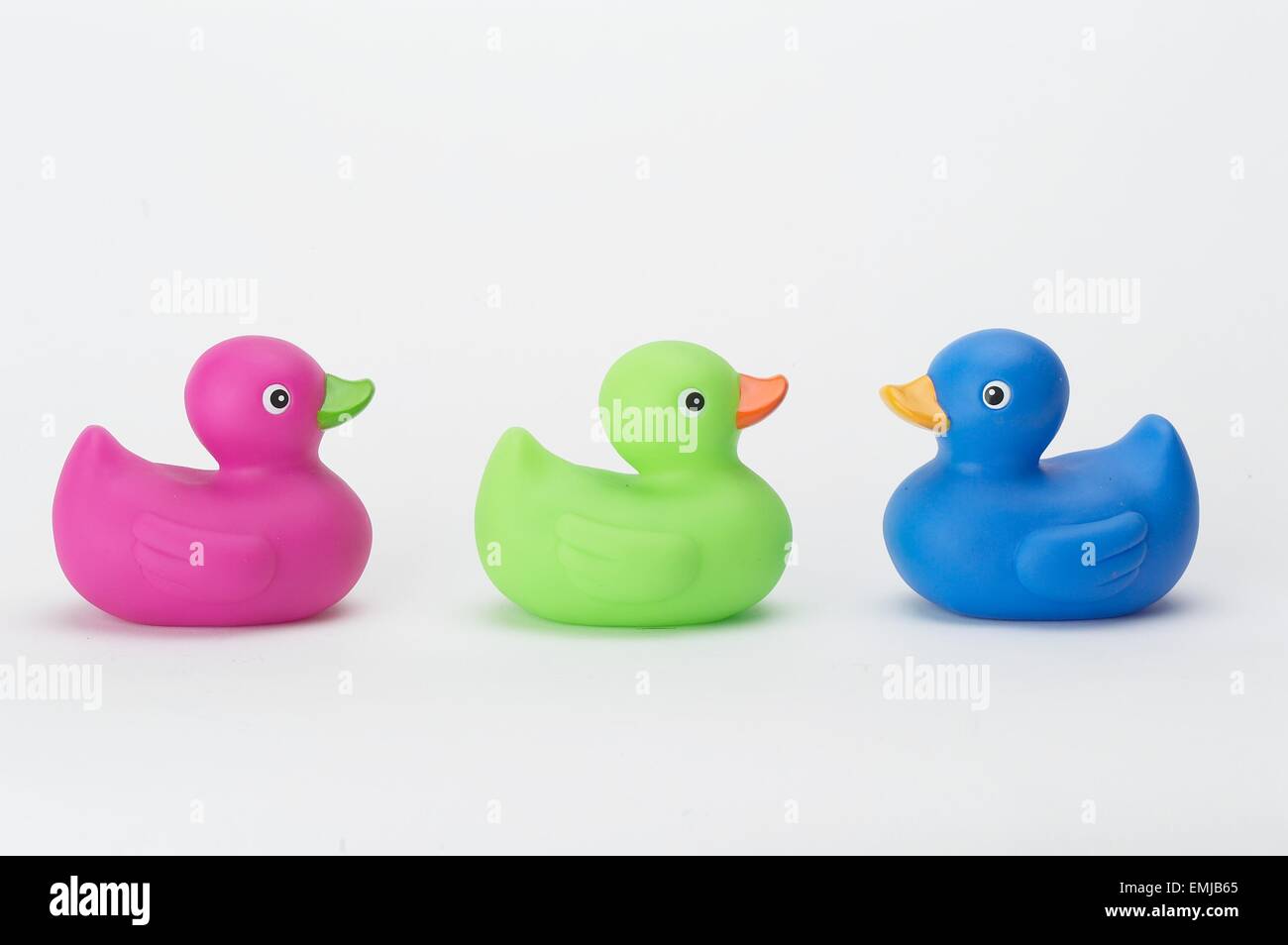 coloured rubber ducks