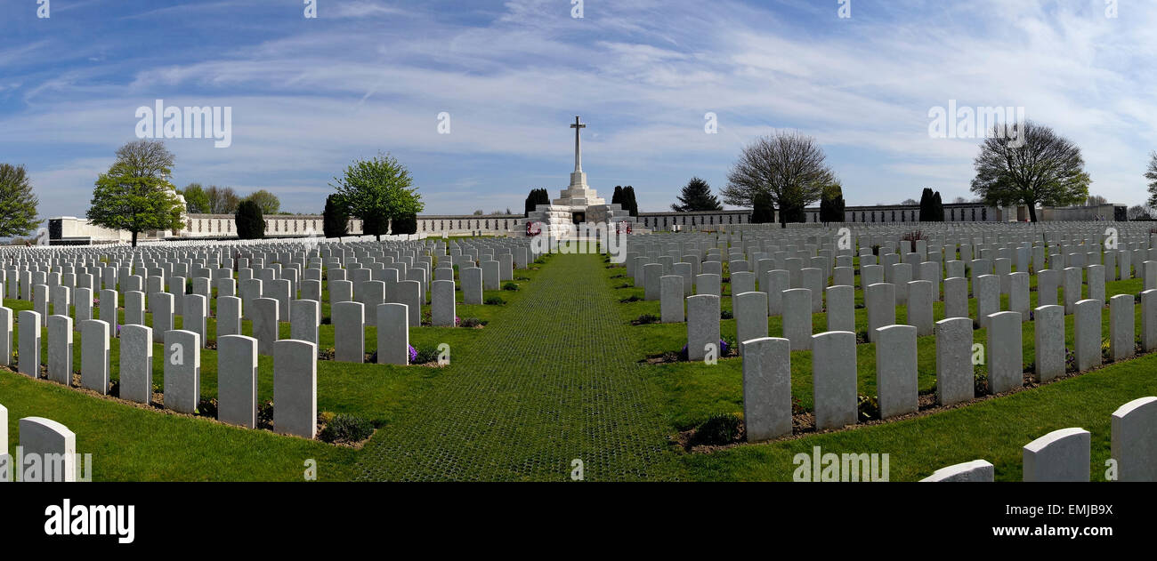 Tyne Cot Commonwealth War Graves Cemetery and Memorial to the Missing, Belgium Stock Photo