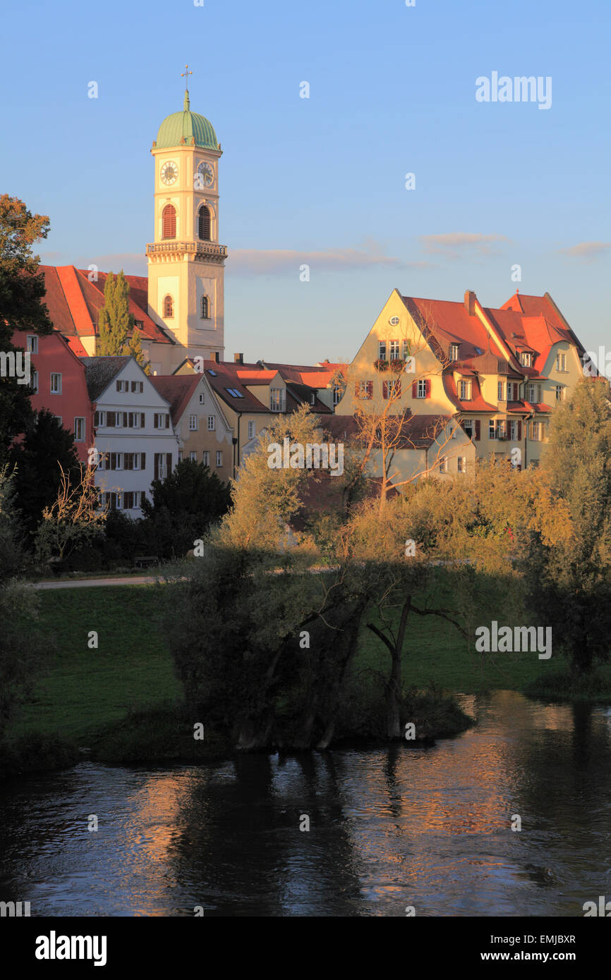 Germany, Bavaria, Regensburg, Danube River, Stock Photo