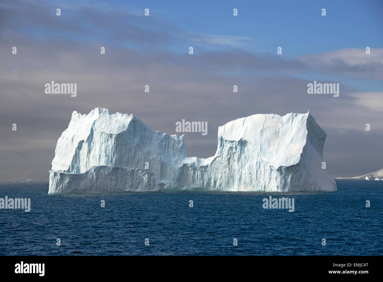 Floating iceberg off Peterman island Antarctic Peninsular Antartica Stock Photo