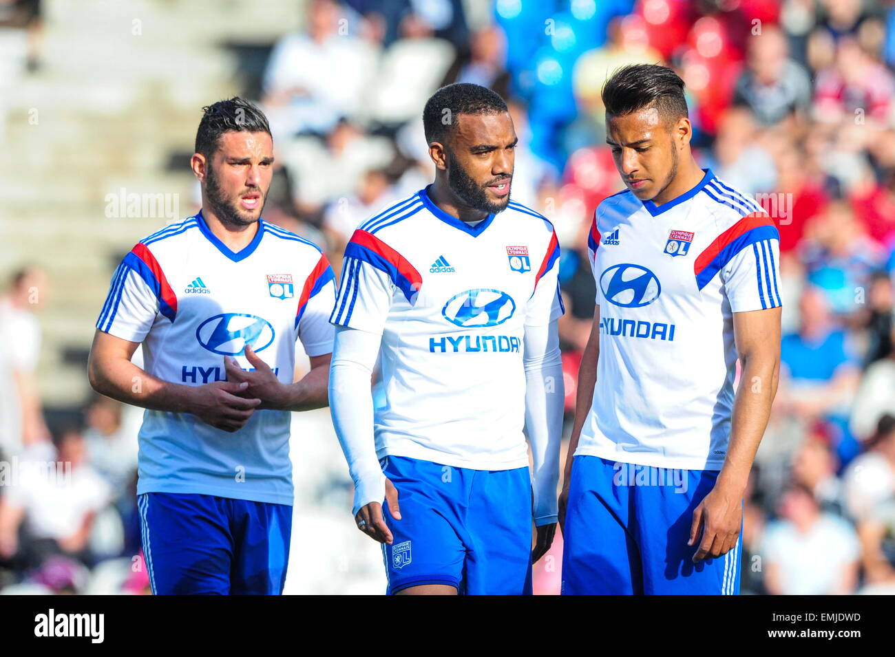 Jordan FERRI/Alexandre LACAZETTE/Corentin TOLISSO - 15.04.2015 -  Lyon/Bastia - 32eme journee de Ligue 1.Photo : Jean Paul Thomas/Icon Sport  Stock Photo - Alamy
