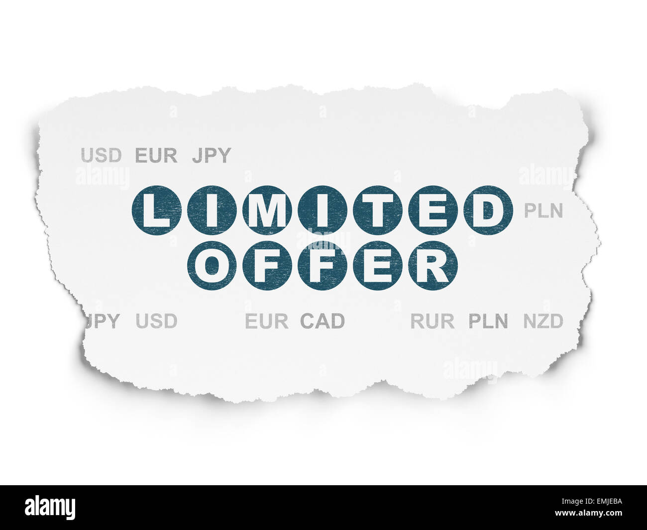 Finance concept: Limited Offer on Torn Paper background Stock Photo - Alamy