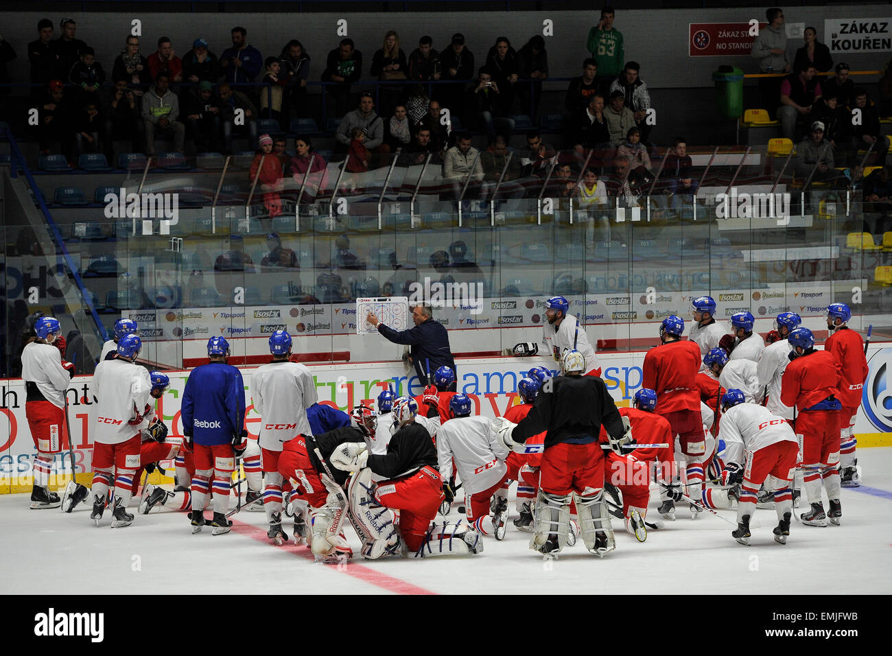 Znojmo, Czech Republic. 21st Apr, 2015. Czech National Hockey Team