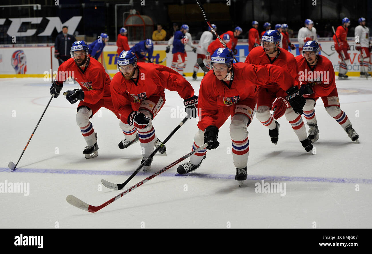 Znojmo, Czech Republic. 21st Apr, 2015. Czech National Hockey Team