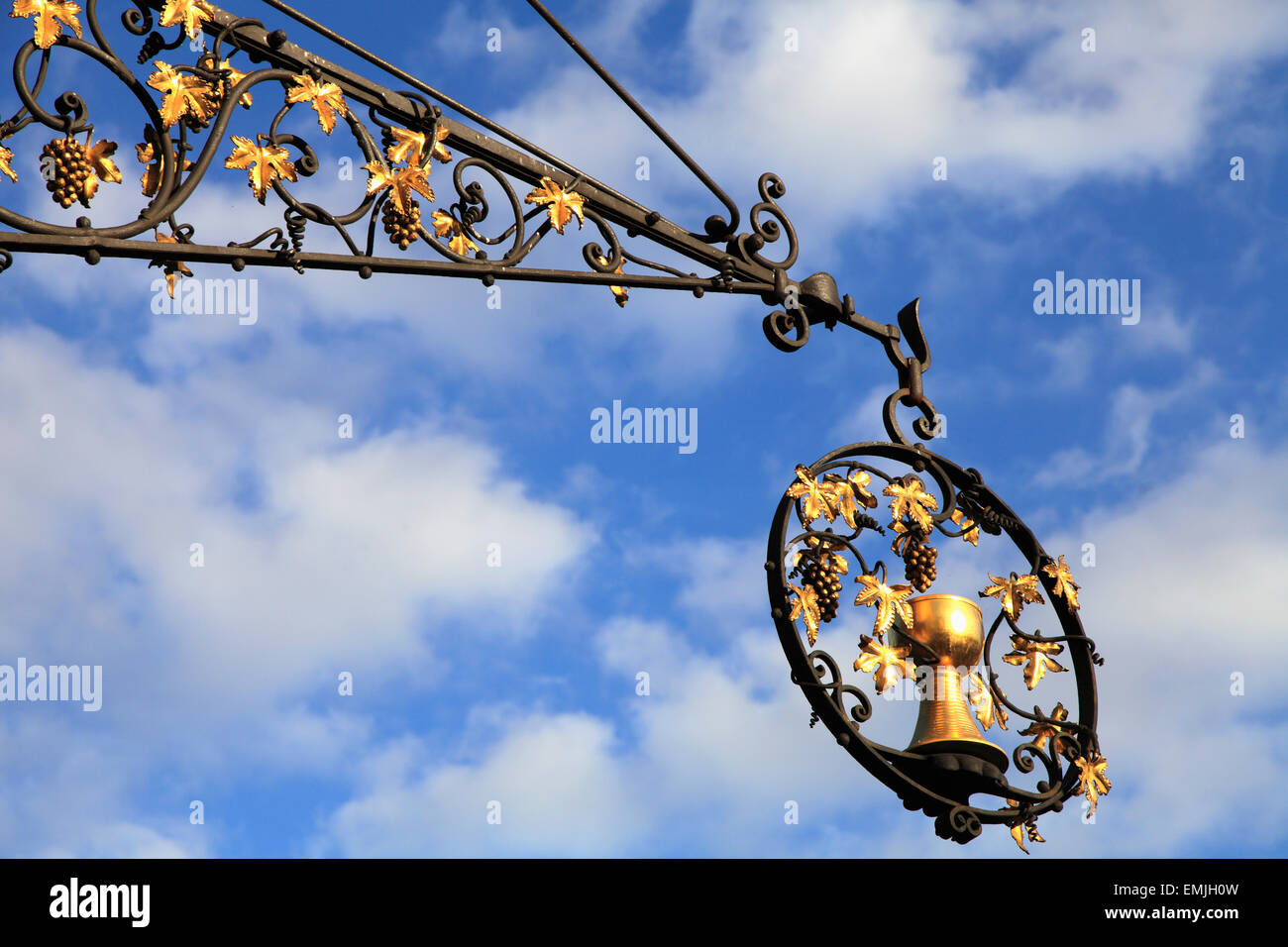 Germany, Berlin, Nikolaiviertel, sign, architecture detail, Stock Photo