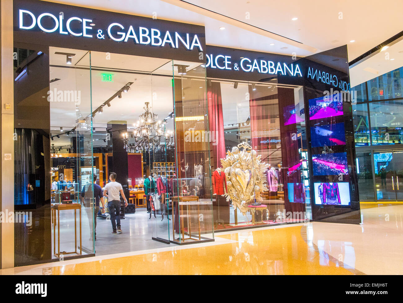 Exterior of a Dolce Gabbana in Las Vegas strip Stock Photo -