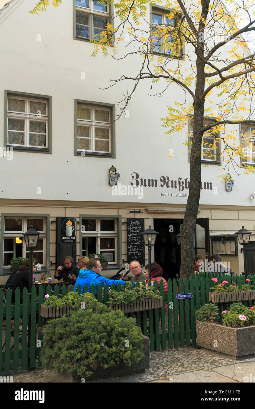 Germany, Berlin, Nikolaiviertel, restaurant, people, Stock Photo