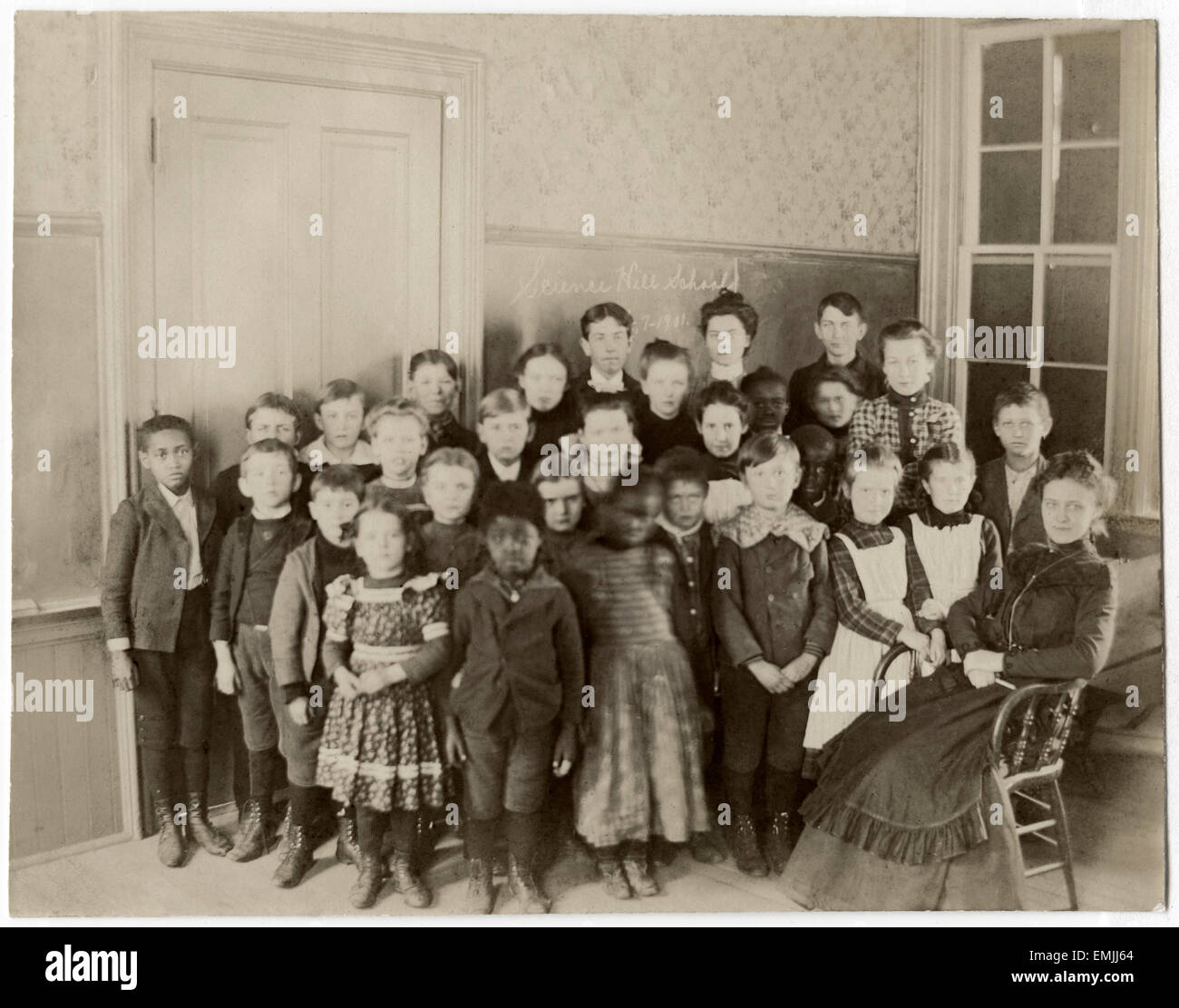 Teacher and Students, Portrait, Science Hill School, USA, circa 1901