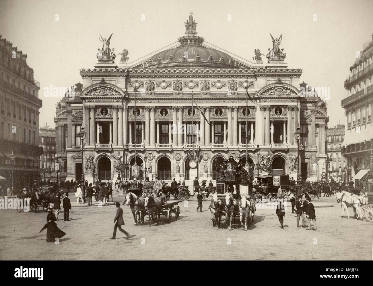 L’Opera, Académie Nationale de Musique, Paris, France, Albumen print, circa 1890 Stock Photo