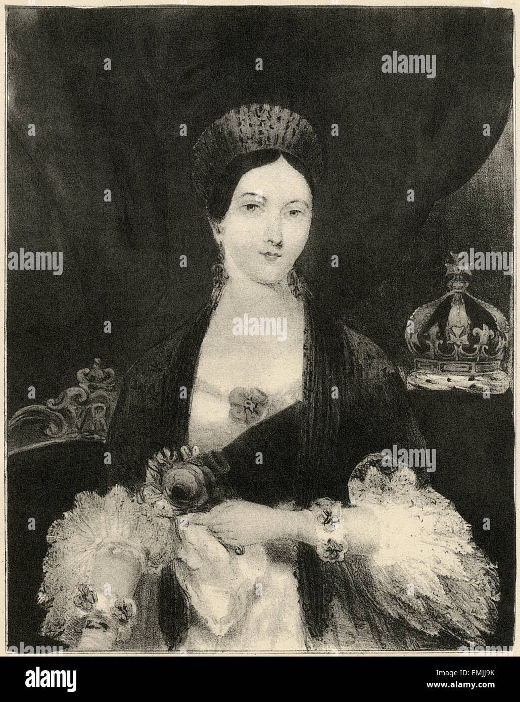 Queen Victoria, Nathaniel Currier, circa 1850's Stock Photo