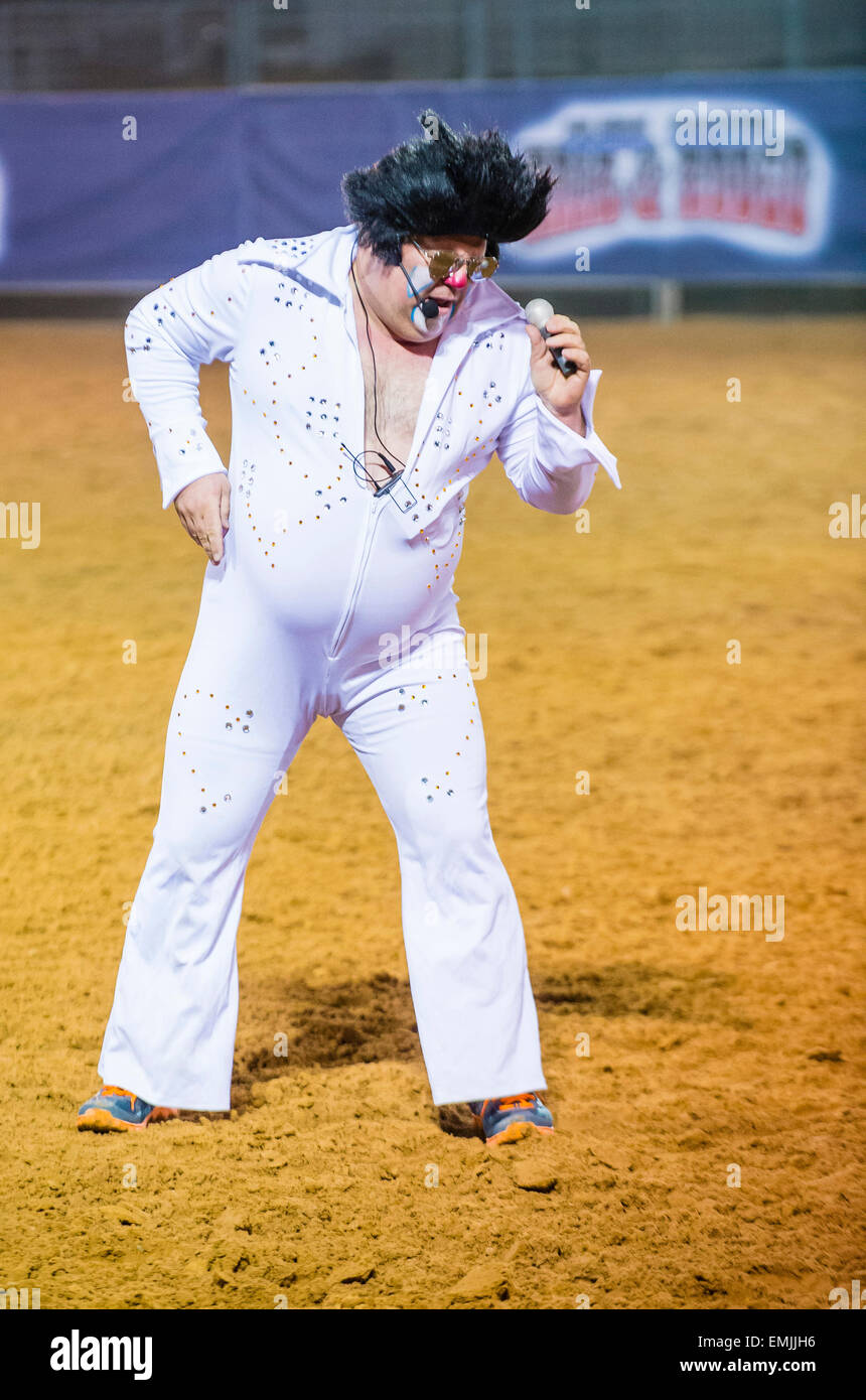 Rodeo Clown performing in the Clark County Fair and Rodeo a