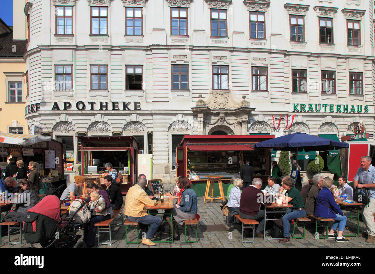 Austria, Vienna, Freyung, street scene, people, Stock Photo