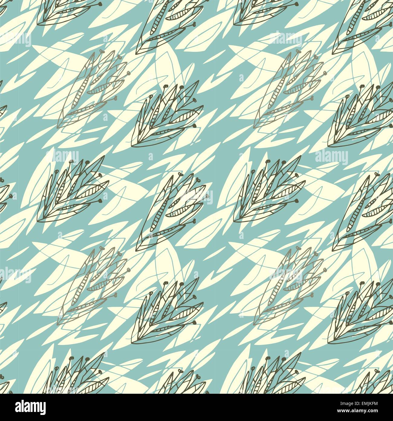 Geometric abstract seamless pattern floral motif background. Colorful ...