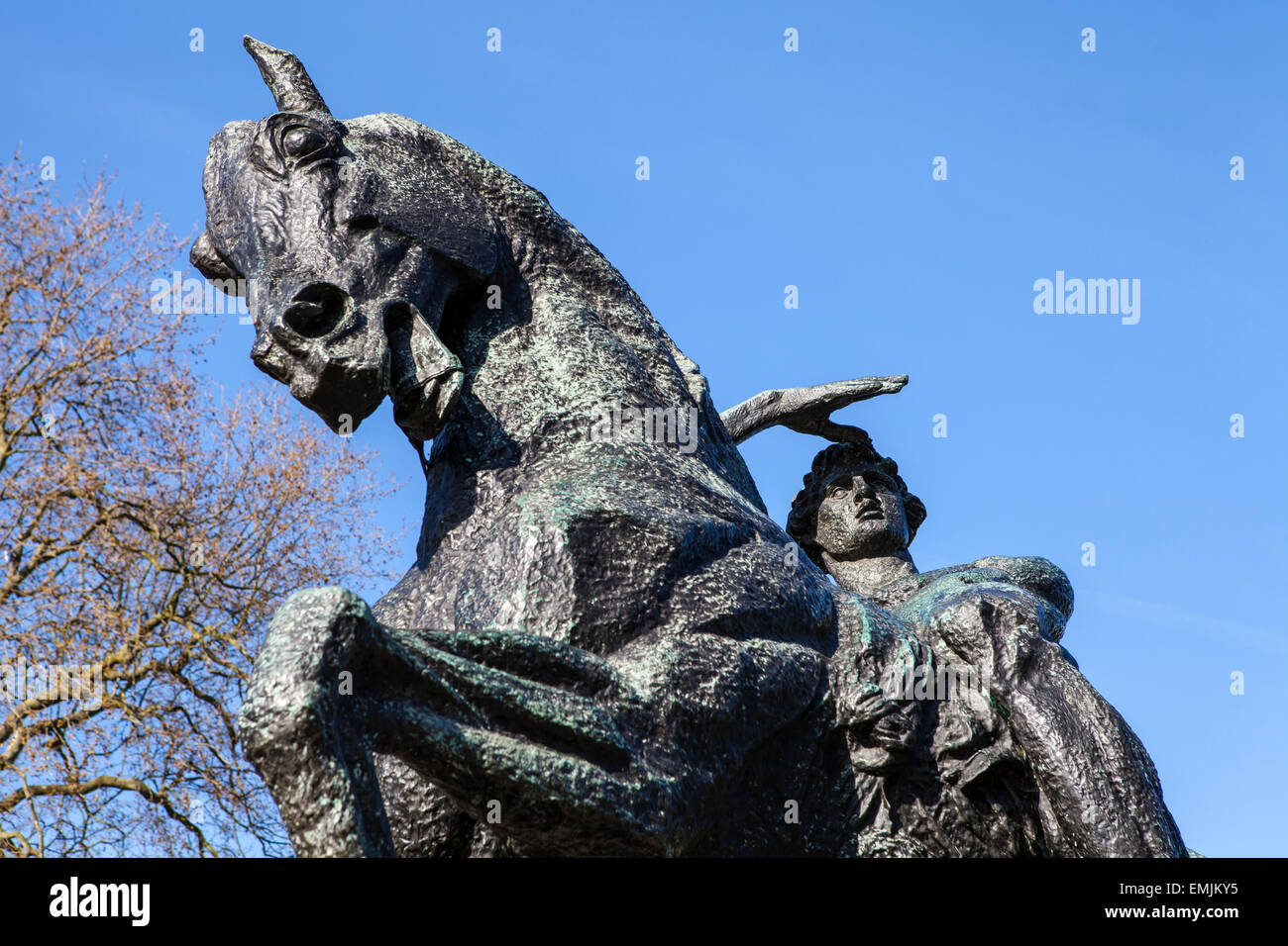 The Physical Energy statue located in Kensington Gardens, London Stock